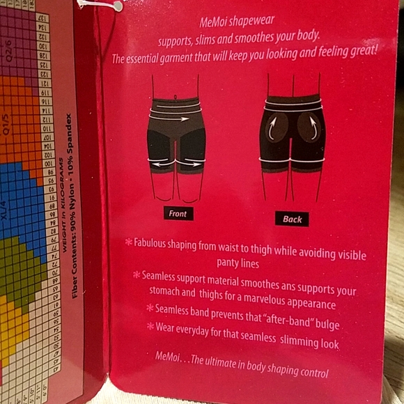 NWT  1X High Waisted Thigh Shaper,  Nude,  Slim Me By MeMoi MSM-107 - Picture 6 of 8